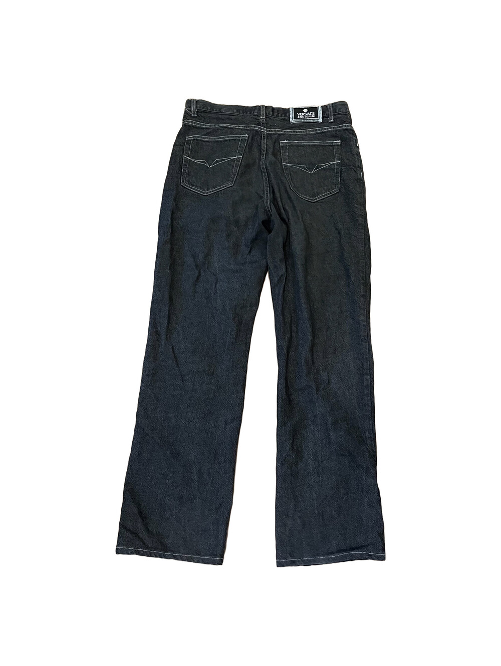 Vintage 90s Versace Jeans Couture Black Cotton Pants Italy Mens Size 34